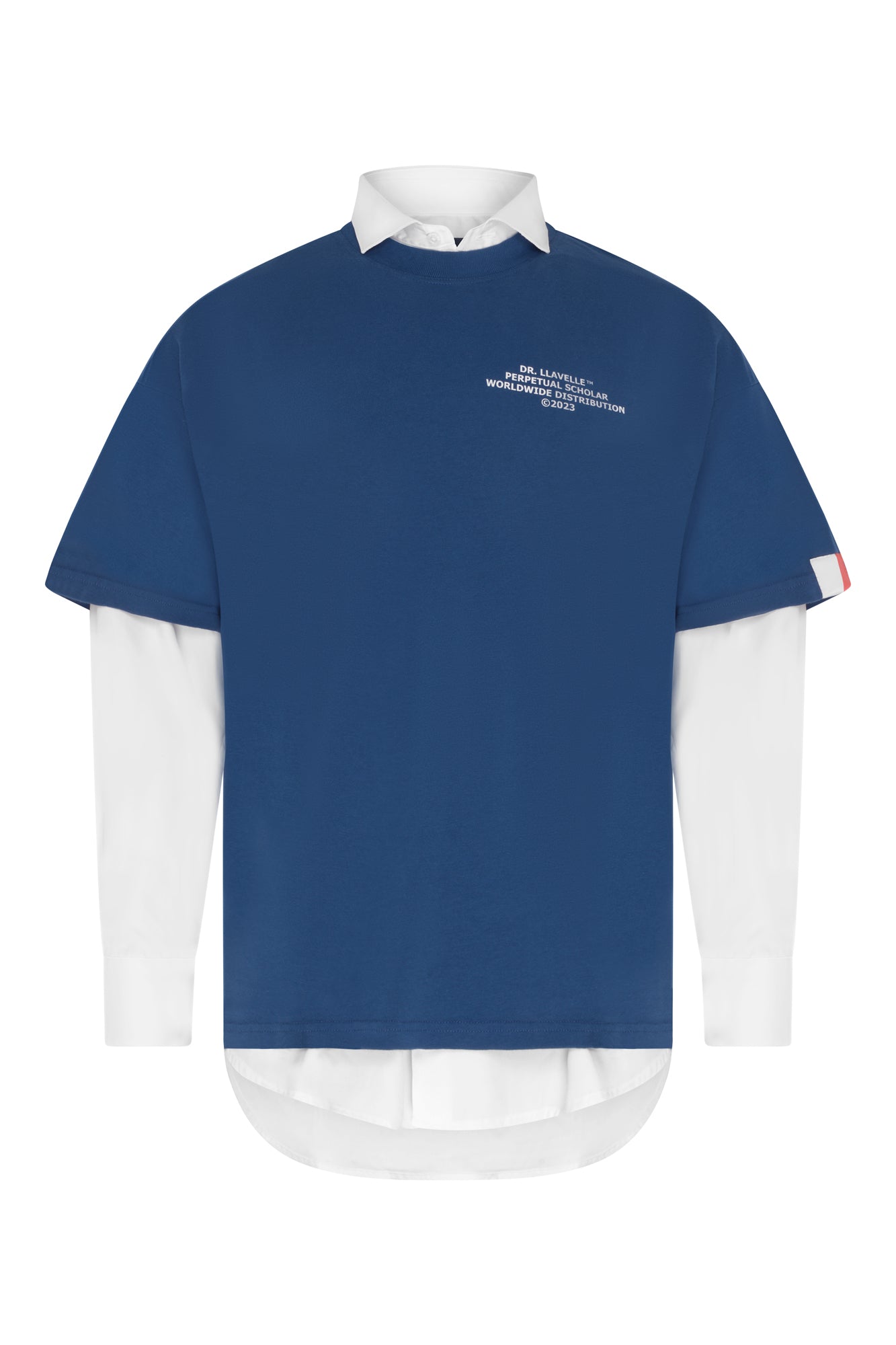 DR LLAVELLE LAYERED BLUE T-SHIRT