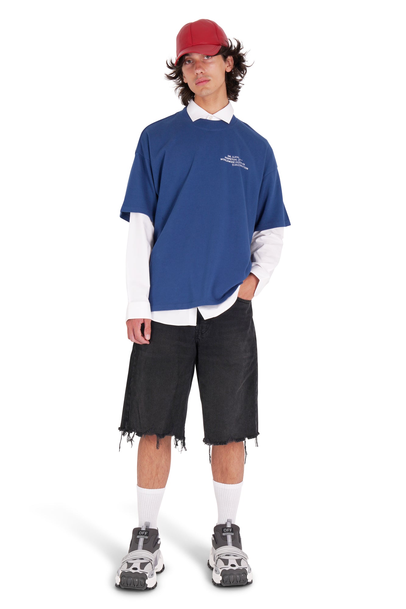 DR LLAVELLE LAYERED BLUE T-SHIRT