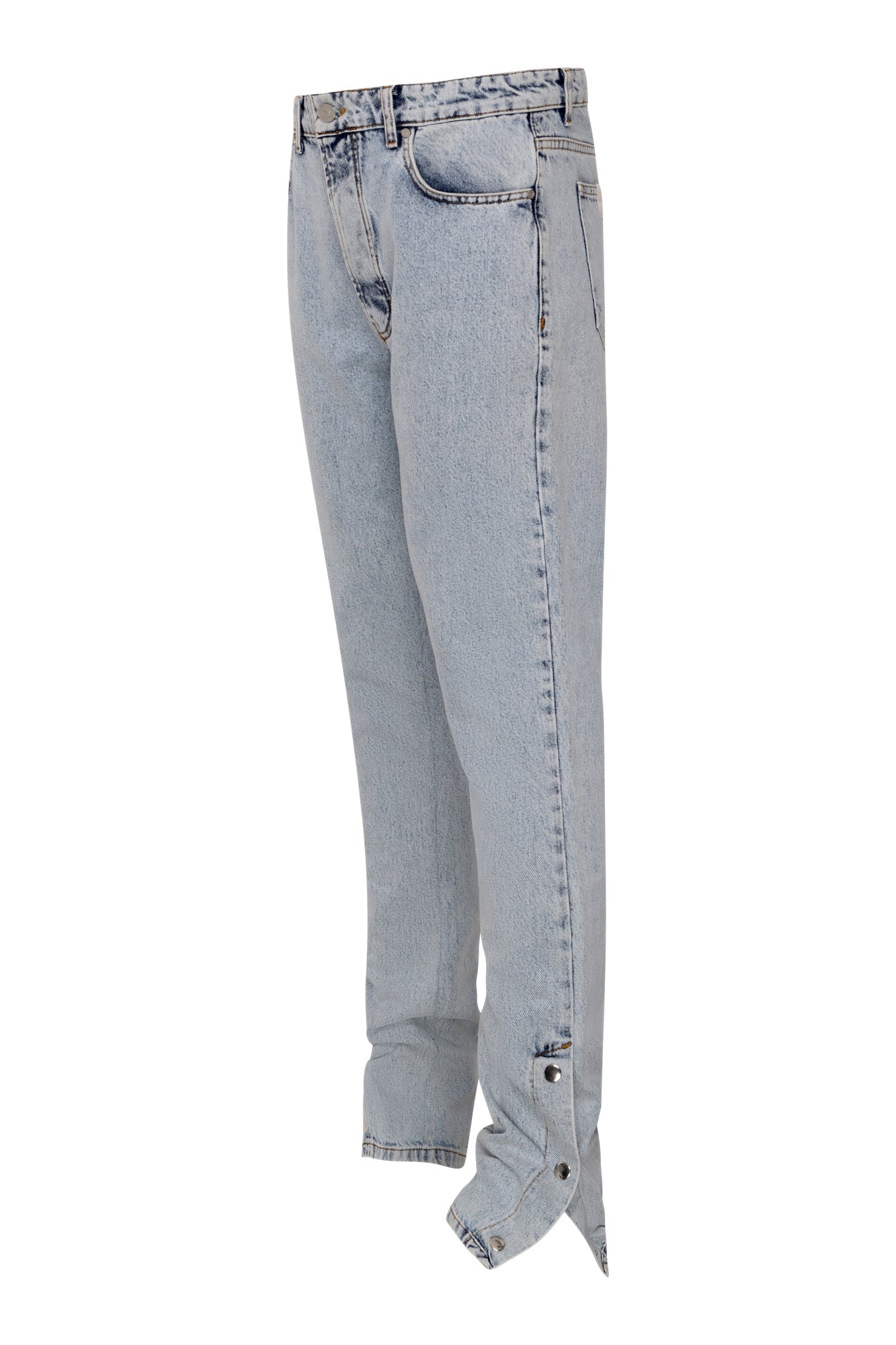 DR LLAVELLE DENIM BLUE BUTTON FLARE JEANS