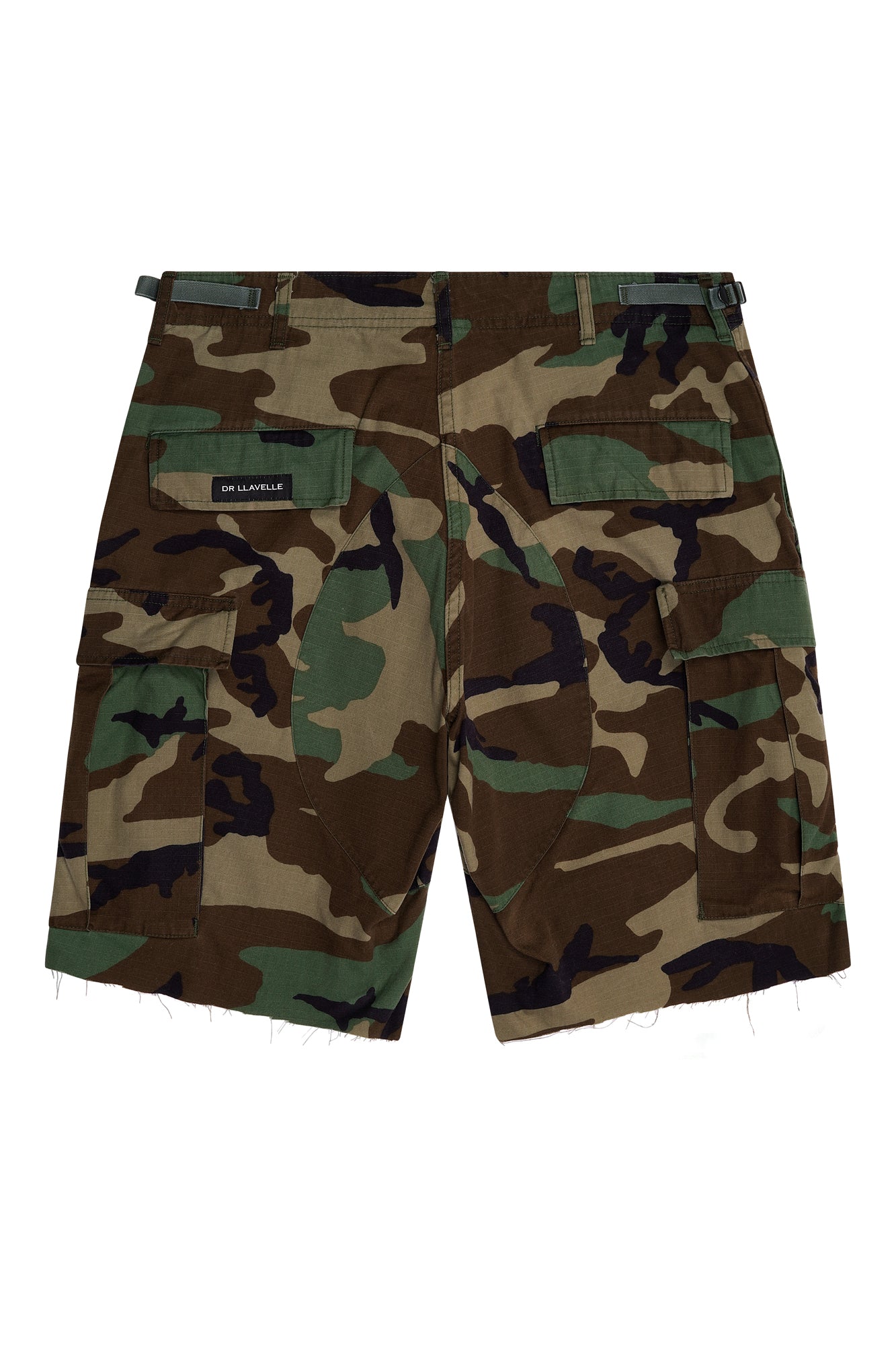 DR LLAVELLE VINTAGE CAMO CARGO SHORTS