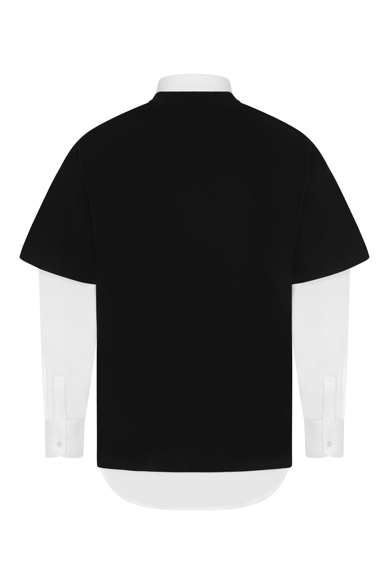 DR LLAVELLE LAYERED BLACK T-SHIRT