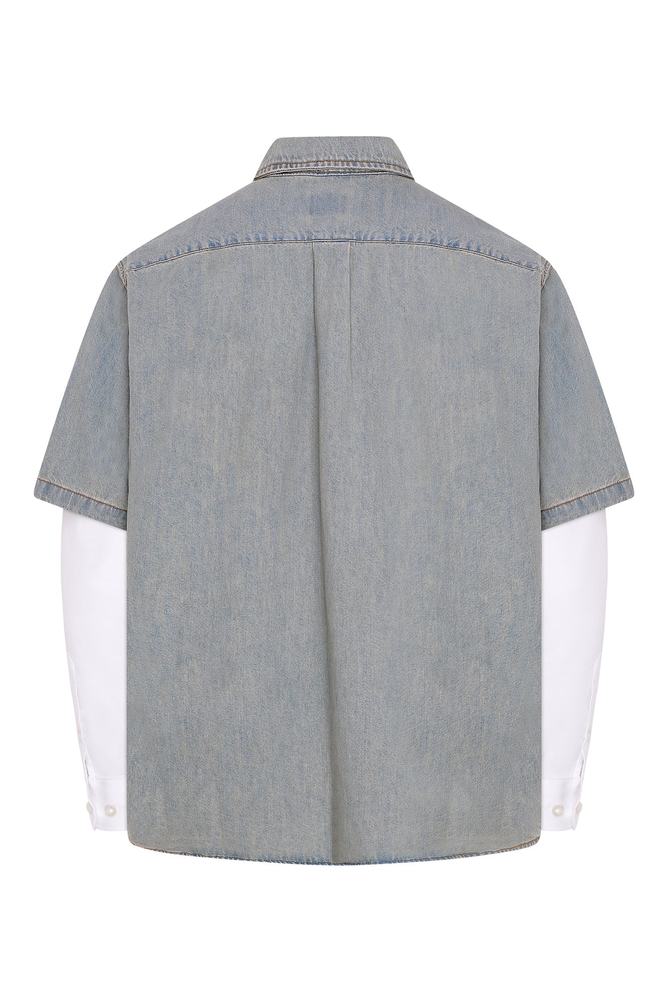 DR LLAVELLE BLUE WASHED DENIM SHIRT