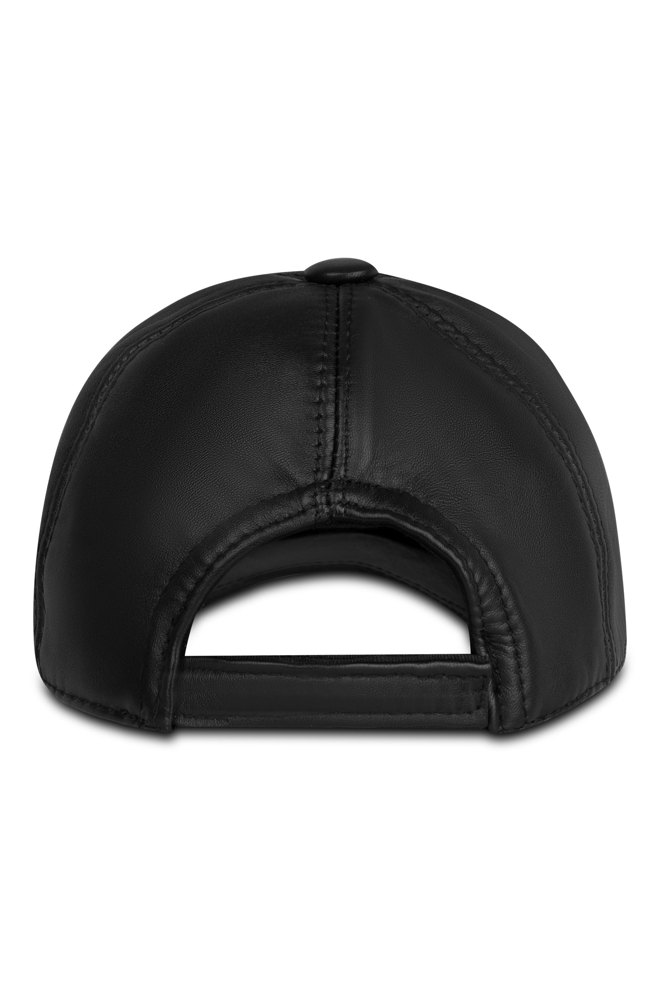 DR LLAVELLE LEATHER BLACK CAP