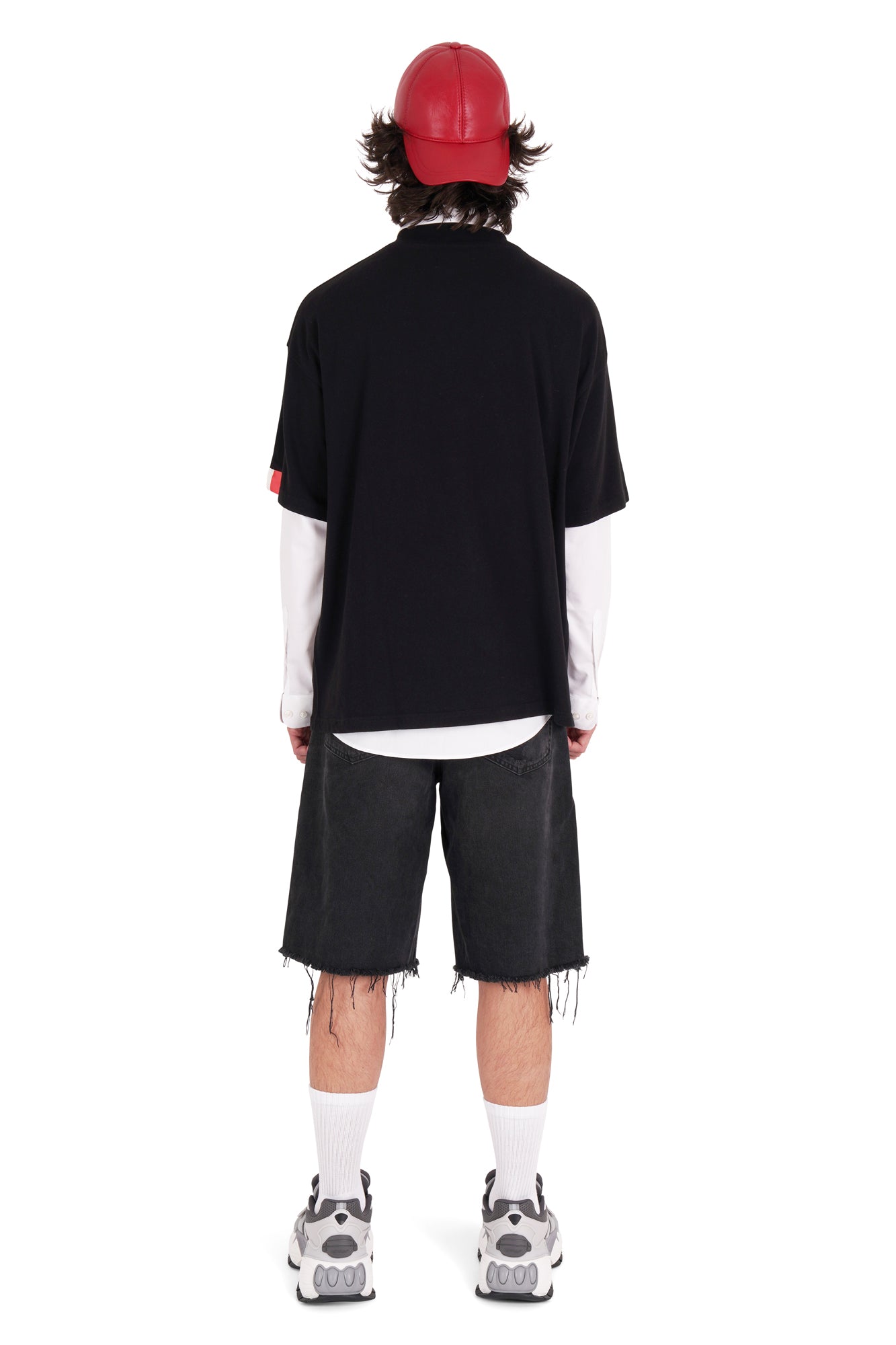 DR LLAVELLE LAYERED BLACK T-SHIRT